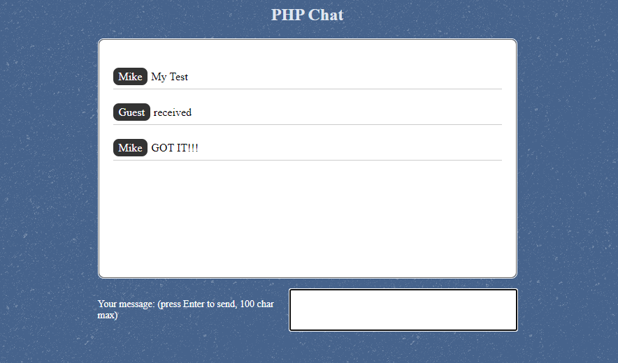 Preview image of chat application